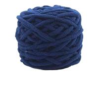 Chunky Yarn for Hand Knitting 1Pc 100g Velvet Hand Knitting Yarn Polyester Crochet Knit Scarf Slipper Hat Line Cushion Doll Slippers Threads 50m(19 Dark Blue)