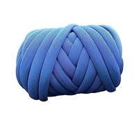 Chunky Yarn for Hand Knitting 250G Chunky Yarn Crocheting Length 65.6ft Soft DIY Bulky Jumbo Tubular for Pet Bed Baskets Hats Throw Craft Weave(Deep Blue)