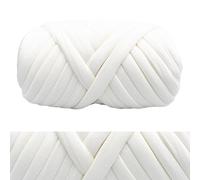 Chunky Yarn for Hand Knitting 500g/Set 2 Sets Super Thick Soft Chunky Gaint Yarn for Wintery Hat Dolls Glove Blanket at DIY Bulky Arm Knitting Roving(White)