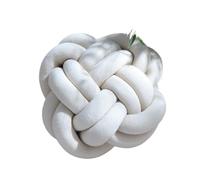 Chunky Yarn for Hand Knitting Decorative Big Pillows Cushion Innovative Handmade Knotted Knot Ball Sweet Pillow Simple Car Cushions(White)