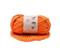 Chunky Yarn for Hand Knitting Hand-Knit Woven Thread Thick Basket Blanket Carpets Yarn Cozy Cotton Knitting Braided DIY Crochet Fancy Cloth(Orange)