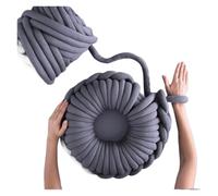 Chunky Yarn for Hand Knitting Super Bulky Arm Knitting Roving Knitted Blanket Chunky Yarn Thick for Crochet Carpet Hats 500g(Dark Grey)