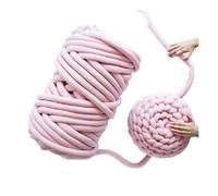 Chunky Yarn for Hand Knitting Super Thick Chunky Cotton Yarn DIY Bulky Arm Roving Knit Blanket Hand Knitting Spin Accessories(Pink 2kgs)