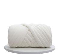 Chunky Yarn Hand Knitting 0.5KG/1KG Velvet Diameter 3cm Thick Bulky Chunky Yarn Hand Knitting Woven Thread Basket Blanket Carpets Giant DIY(0.5KG White)