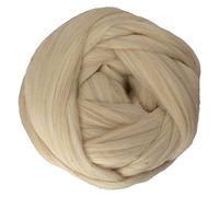 Chunky Yarn Hand Knitting 1000g 2.2Lb/Ball Super Chunky Yarn Bulky Roving Hand/Arm Knitting Throw Blanket Home Wall Decorative(Light Khaki)