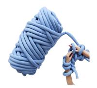 Chunky Yarn Hand Knitting 1000g Super Thick Chunky Yarn Hand DIY 30mm Soft Anti-Pilling Arm Weaving Blanket Spin Roving for Knitting(Blue)