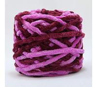 Chunky Yarn Hand Knitting 2PCS 100g/DIY Ball Chenille ice Stripe Thread Thick Yarn Single Strand Stick, Hand Woven Scarf, Slippers, and Knitted Bag(25)