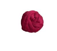Chunky Yarn Hand Knitting 500G Yarn DIY Bulky Arm Roving Knitting Blanket Thick Chunky Yarns Hand-Knitted Crocheting Hat Scarf Sewing(Wine Red)