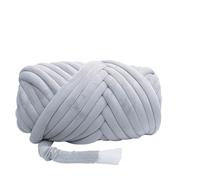 Chunky Yarn Hand Knitting Giant Thick Velvet Yarn Fit use for Hand Weaving, Bulky, Basket, Rugs, DIY, Arm, Soft, Carpet, 1KG(Light Gray)