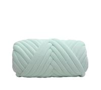 Chunky Yarn Hand Knitting Giant Thick Velvet Yarn Fit use for Hand Weaving, Bulky, Basket, Rugs, DIY, Arm, Soft, Carpet, 1KG(Light Green)