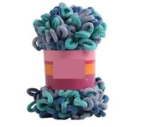 Chunky Yarn Polyester Finger Loops Yarn Hand-Woven Thick Wool for DIY Knitting and Crocheting Blanket Crafts Supplies(Deep Green)
