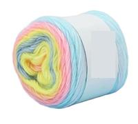 Chunky Yarn Rainbow Woollen Yarn Soft Hand Woven Cake Hat Scarf Sweater Dyeing Crocheting Fancy Blend(1153)