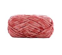Chunky Yarn,Red DIY Velvet Chenille 100g/0.22lb Bulky Luxury Polyester Vegan Soft Blanket Yar