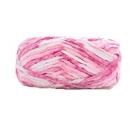 Chunky Yarn,Red DIY Velvet Chenille 100g/0.22lb Bulky Luxury Polyester Vegan Soft Blanket Yar