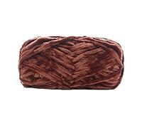 Chunky Yarn,Red DIY Velvet Chenille 100g/0.22lb Bulky Luxury Polyester Vegan Soft Blanket Yar