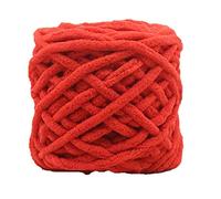 Chunky Yarn,Red Super,Arm Knit,1kg/2.2lb DIY Chenille,Bulky Roving for Finger Knitting Crocheting Felting Making Rugs Blanket Hat Shose and Scarf