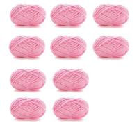 Chunky Yarn Thick 10pcsX50g Thick Velvet Yarn Handmade DIY Knitting Line Scarf Hat Soft Chenille Knit WOL(Color 15)