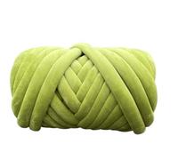 Chunky Yarn Thick 1KG 1000G Super Velvet Chunky Yarn Thick Bulky Giant Thread White Bag for Hand Knitting DIY Arm Soft Big Blanket Carpet(Olive Green 1KG)