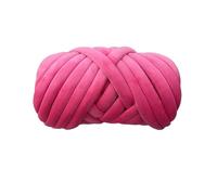 Chunky Yarn Thick 500G Super Velvet Chunky Yarn Thick Cored Cotton Wool Tube for DIY Blanket Hat Bulky Arm Roving Handwork Knitting Spin(Rose Pink 500g)