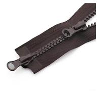 Chunky Zipper Open End Size Resin Fastener with Double Slider for Jackets Bags Sleeping Bags Heavy Duty Coat For Zip Replacement DIY Sewing Outdoor(粉60cm)