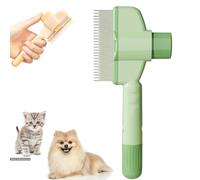 CHUNLIGOUJI Self-Cleaning Pet Flea Comb, Self-Cleaning Cat Comb, Hair Brush, Flea Comb, Pet Hair Removal, Flea Comb, Grooming Brush (green1pcs)