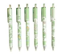 CHUNLINLAODA 12pcs Frog Retractable Pens Gel Pen Set Frog Gel Pen Cartoon gel pen Kawaii Gel Pen Black Ink Pens Novelty Pens School Supplies Funny Office Stationery Gifts (Black 0.5mm) (green)