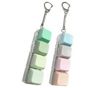 CHUNLINLAODA 2 Pcs Keyboard Fidget Toy, 4 Keys Decompression Toy, Keyboard Clicker, Fidget Keyboard Keychain, Funny Finger Clicky Decompression Gift, Stress Relief for Adults Kids (C)