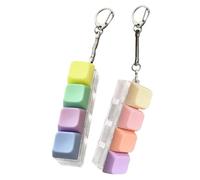 CHUNLINLAODA 2 Pcs Keyboard Fidget Toy, 4 Keys Decompression Toy, Keyboard Clicker, Fidget Keyboard Keychain, Funny Finger Clicky Decompression Gift, Stress Relief for Adults Kids (A)