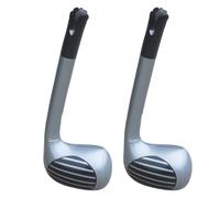 CHUNLINLAODA 2PCS Inflatable Golf Club Blow Up Golf Club Pub Golf Accessories Golfer Costume Stag Do Hen Party Halloween Outfit Novelty Photo Booth Props Fancy Dress Accessory (Silver gray)