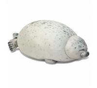 CHUNLINLAODA Seal Pillow Stuffed Animals Seal Plush Chubby Blob Seals stuffed cotton plush animal toy Huggable Plush Seals Pillow Soft Animal Cute Ocean Pillows Pets Grey(20CM) (White)