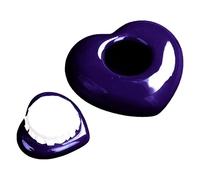 CHUNLINLAODA Small Ceramic Heart Urn, Blue, Keepsake, Mini, Human & Pet Ashes, 6 Cubic Inches