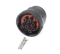 ChunLK 1 Set 9 Hole Car AC Assembly Wiring Socket Electrical Plug HD16-9-1939P HD16-9-1939S Auto Diagnostic Interface Cable Connector(Svart)