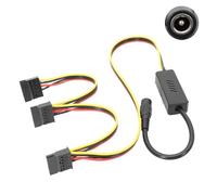 ChunLK Adapter DC 5525 To Sata Hard Drive Cable DC To 1x2x3x4x SATA Hard Drive Cable DC 12V To SATA 12V To 4PIN(Sata 1 to 3)