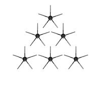 ChunLK Filter Main Side Brush Mop Spare Parts Compatible With 1S SDJQR03RR rbrck S5 Max S50 S51 S55 S6 MaxV Pure Vacuum Cleaner Kit (Color : 6pcs black)