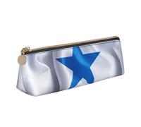 CHUNMINW Honduras Flag Print Leather Minimalist Triangular Pencil Case with Full Print for Travel Work, White, One Size, Stylish, white, One Size, Stylish