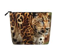 CHUNMINW leopards patterns Print Cosmetic Bag for Women,Zipper Makeup Bag Travel Cosmetic Toiletry Bag Organizer Waterproof, Black, One Size