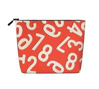 CHUNMINW Numbers Arts Print Cosmetic Bag for Women,Zipper Makeup Bag Travel Cosmetic Toiletry Bag Organizer Waterproof, Black, One Size