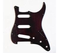 Chunmu Black-Red Strat Pickguard - Electric Guitar 11 Hole SSS Scratch Plate - For Fender ST Style Protection Plate Replacement