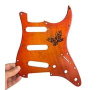 Chunmu Black-Yellow Strat Pickguard - 11 Hole SSS Protection Plate - For Fender Electric Guitar Scratch Plate Replacement Part