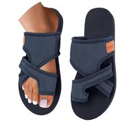 CHUNOTU Women's Sandals & Slides Wide Fit Arch Support Orthopedic Mesh Slippers Summer Breathable Slip On Walking Flat Shoes Sandals for Woman 2026, A06-Dark Blue, 4.5