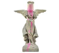 ChunRan Li89 Creative 7.87 * 14.17in Spoof Angel Ornaments,Designer Style Artistic Home Sculptures, Paint Buckets, Handicrafts, Home Soft Decorations, Decorative Figures (Gray)