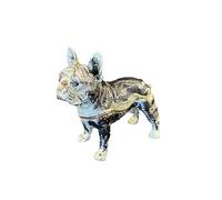 ChunRanLi89 French Bulldog Alloy Jewelry Box Craft Enamel Color Jewelry Box Inlaid with Diamonds Pet Dog Decoration Gift Decoration (Black)