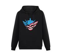 CHUNTUO Cody Rhodes American Nightmare Skull Wrestling Fan Black Hoodie Graphic Mens Sweatshirts Unisex Hooded L