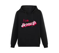 CHUNTUO I Am Kenough Trendy Design Black Hoodie Graphic Mens Sweatshirts Unisex Hooded S