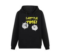 CHUNTUO The Battle Cats Cat Game Black Hoodie Graphic Mens Sweatshirts Unisex Hooded S