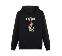 CHUNWANG Men's Heavyweight Hooded Beth Hart Hoodies Men Hoody Long Sleeve Pullover Sweatshirt With Drawing Pocket Size XL Black