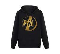CHUNWANG Men's Heavyweight Hooded Pil Public Image Limited Logo Post Punk Alternative John Lydon Hoodies Men Hoody Long Sleeve Pullover Sweatshirt With Drawing Pocket Size XL Black