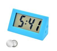 ChunXin Small Digital Clock,Small Digital Travel Alarm Clock,Mini Portable LCD Display Cl/ock,Di/gital Travel Alarm Cl/ock with LCD Display,Di/gital Electronic Clo/ck,Non Ticking Ala/rm Clo/ck#Blue