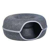 CHUNXVLI Cat Bed Dog Bed Cat Bed Cat Tunnel Nest Round Felt Cat Tube Play Toy Cat Tunnels For Indoor Cats Cat Maze Toy Appealing Pet Bed For Dog Cat(A,60 * 60 * 27cm)