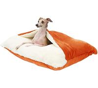 CHUNXVLI Cat Bed Dog Bed Deluxe Dog Bed Soft Plush Pet Bed Dog Crate Pad Mat Machine Washable Anti-Slip Dog Beds Pet Nest Indoor Nest Bed Pet Bed For Dog Cat(Orange,78 * 63 * 21cm)